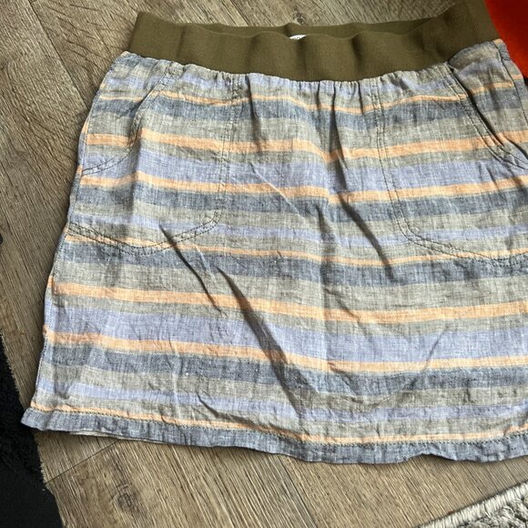 Toad & Co medium linen striped skirt - Picture 4 of 7